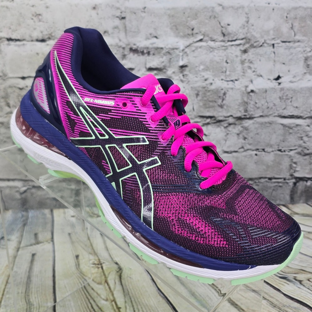 ASICS Gel-Nimbus 19 Running Shoes Women 8 Pink Purple T750N Athletic Sneakers
